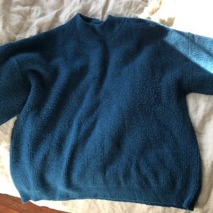 Dark teal mock neck sweater